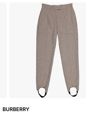 Burberry Brown Beige Houndstooth Dress Pants size 4-6
